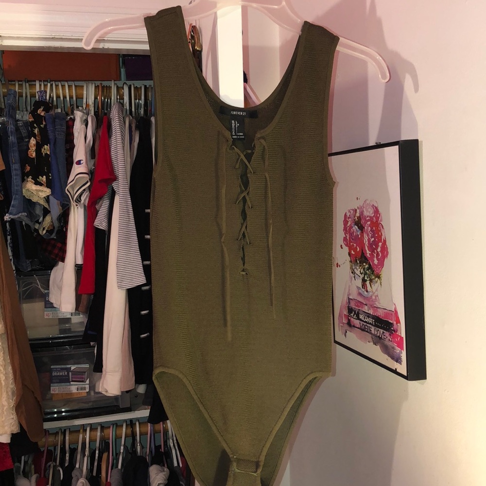 Olive green bodysuit